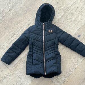 Black and rose gold under armor  jacket